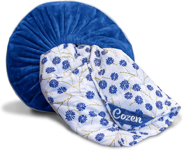 Portable Travel Pillow Blanket - Throw Pillow Converts to Blanket - 2 in 1 Combo, Soft, Fleece and Space Saving, for Home, Car Travel, Air Travel, Picnics, Hotel, Camping and Backpacking